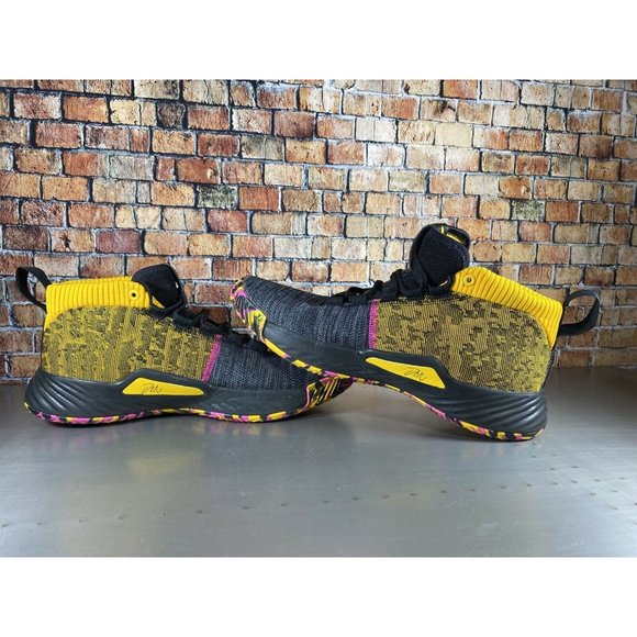 Adidas Dame 5 Core Black Shock Pink Asia Tour Sneakers (EF9367) Men's Size 11.5 - Picture 6 of 8